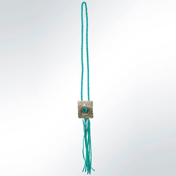American Darling ADJW101D Braided Genuine Leather Jewelry Necklace with Concho